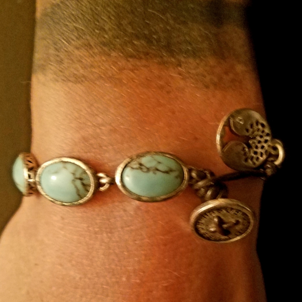 Fossil turquoise bracelet